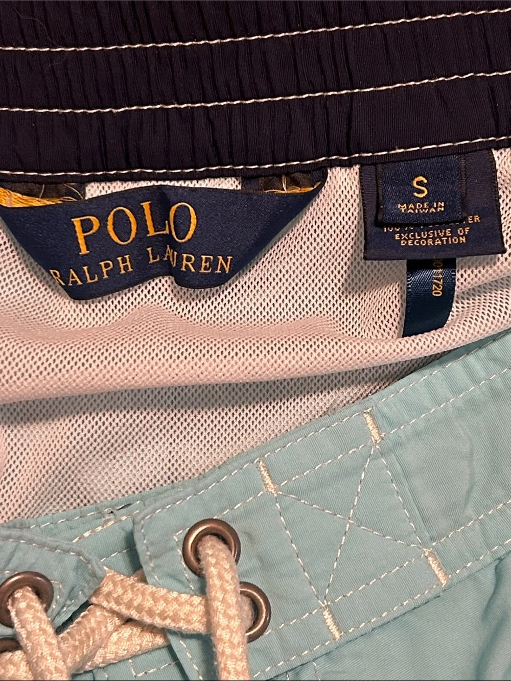 Polo Ralph Lauren Performance Nylon Shorts Size S Blue Swim Board Packable